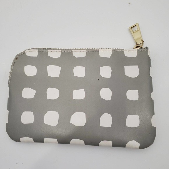 Anthropologie Kestrel Grey Penguin Pouch Makeup Bag Wallet Organizer - Picture 2 of 3